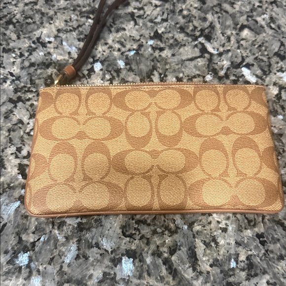 Coach Brown Signature Wristlet - Picture 4 of 5